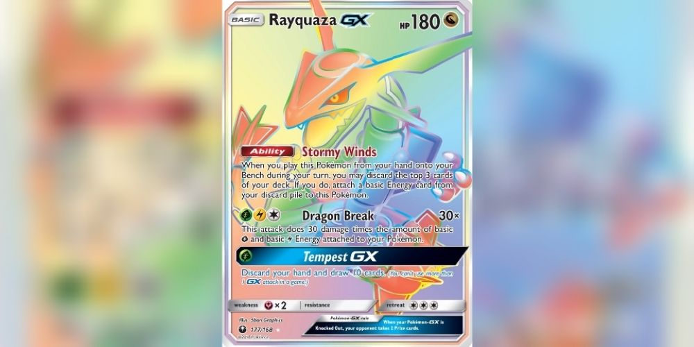 rayquaza gx rainbow rare