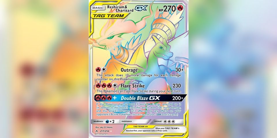 reshiram charizard rainbow rare