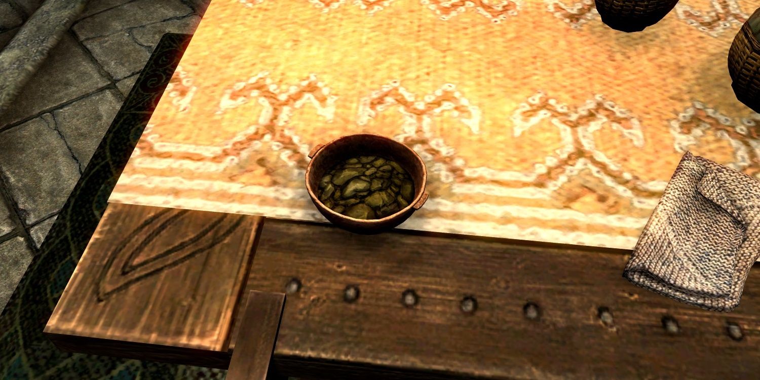 Skyrim screenshot of a mammoth cheese bowl.