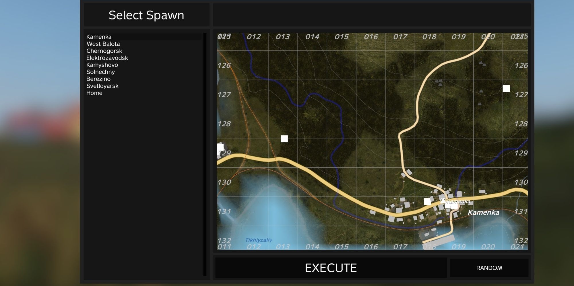 DayZ: Modded Spawn Selection Menu With Available Respawn Points