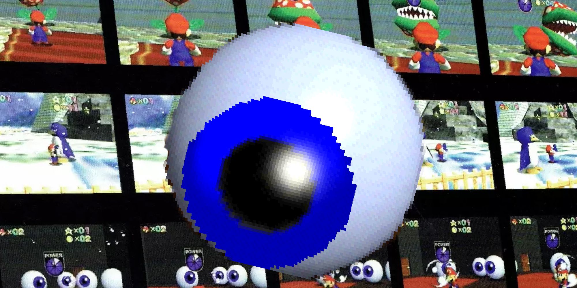 The Unused Ghost Stage In Super Mario 64 Was Spotted In A 1996 Nintendo   Super Mario 64 Creepy Eye 