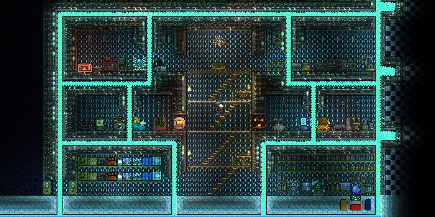 Terraria Living Ultrabright Fire Block House Chests