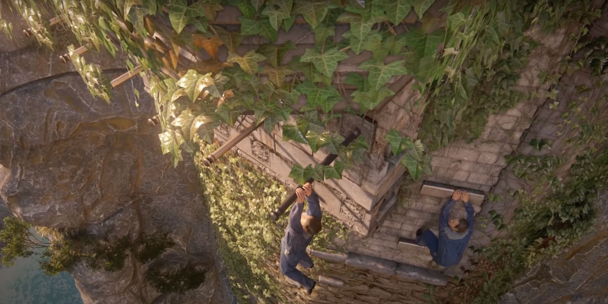 uncharted 4 nathan climbing in italy with sam