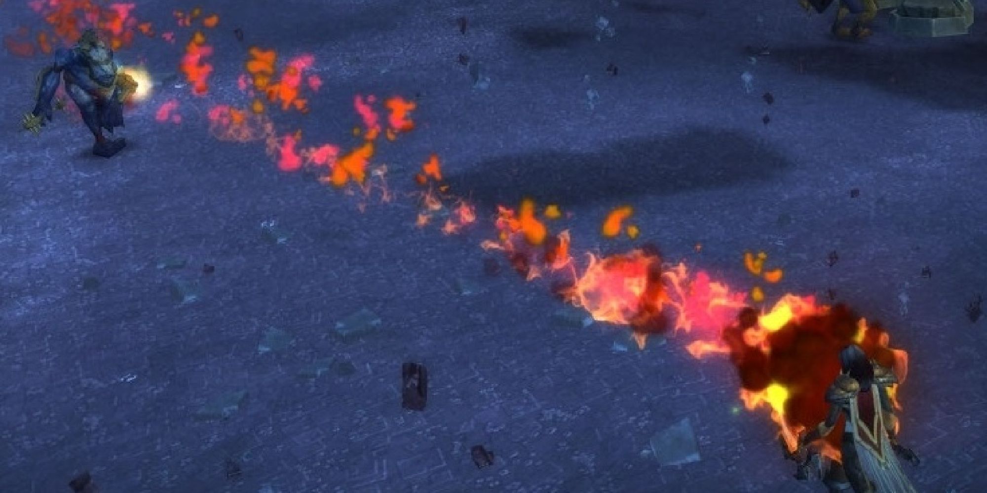player using lava burst