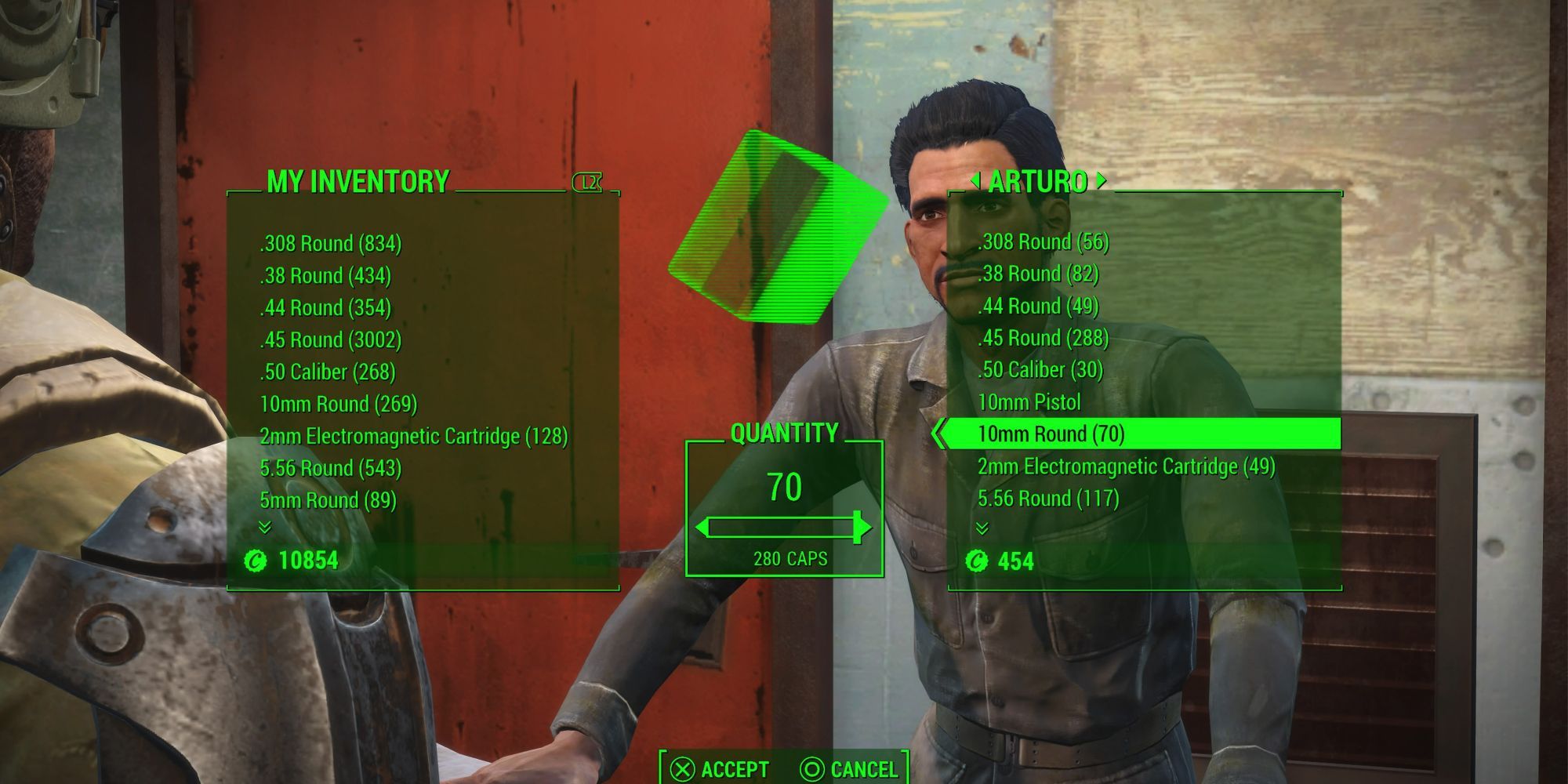 Fallout 4 Arturo Shop buying ammo