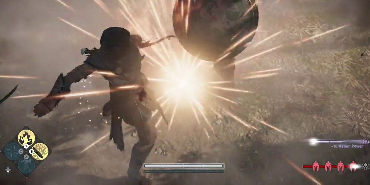 The Overpower ability being used in Assassin's Creed Odyssey
