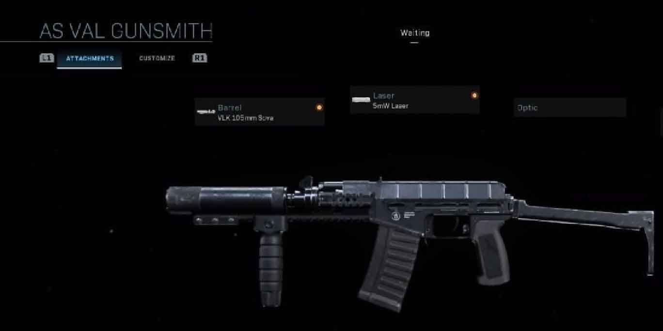 The AS VAL in the Call Of Duty Warzone Gunsmith