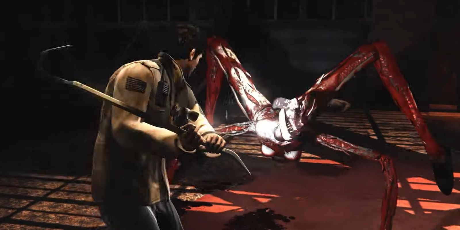 Alex fighting Scarlet in Silent Hill: Homecoming.