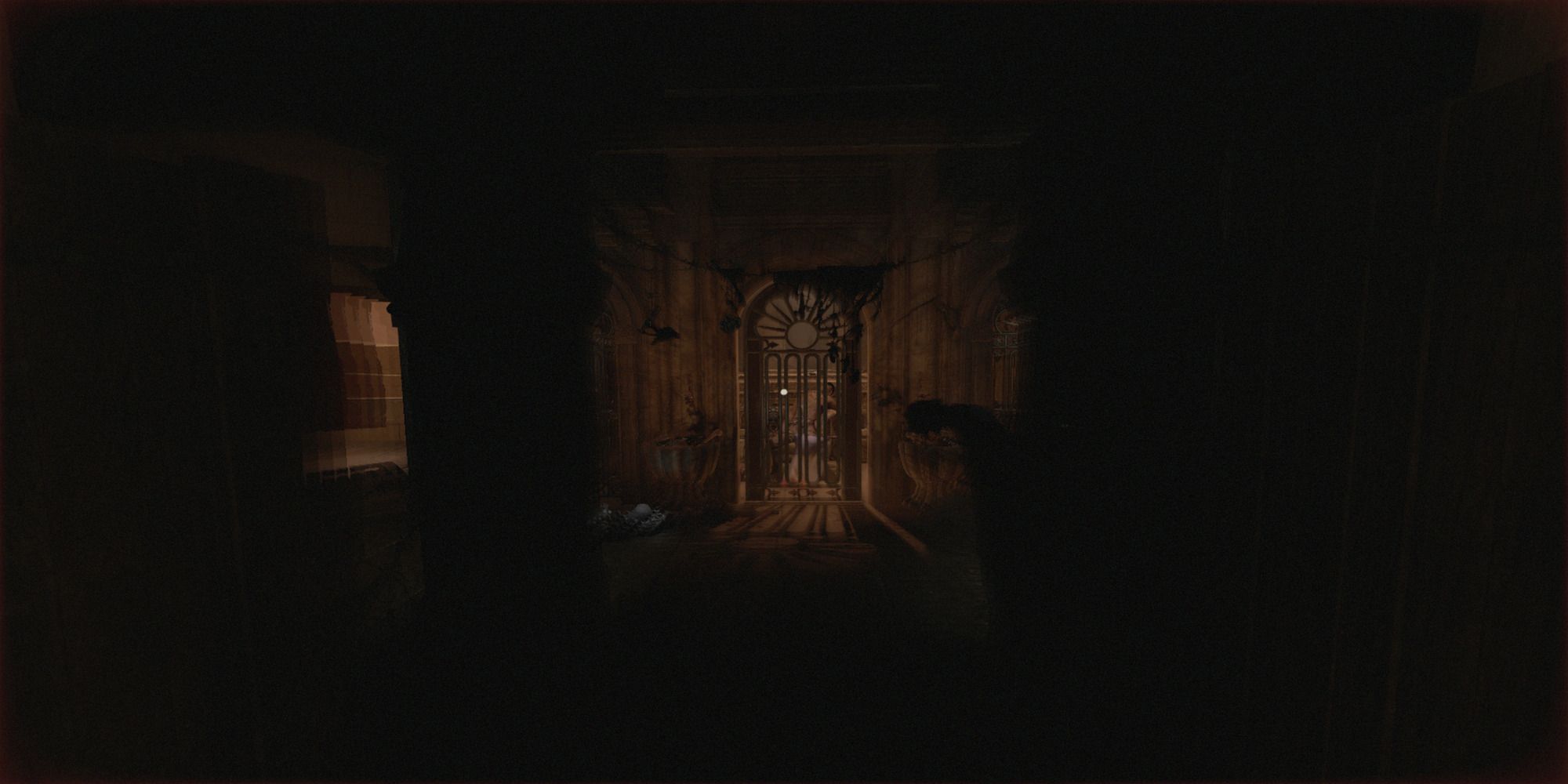 Amnesia Rebirth Dark hallway with body