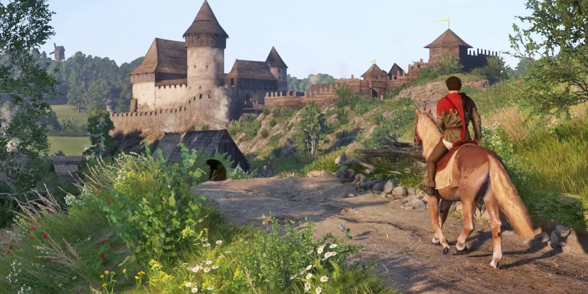 Approaching a fort town in Kingdom Come Deliverance