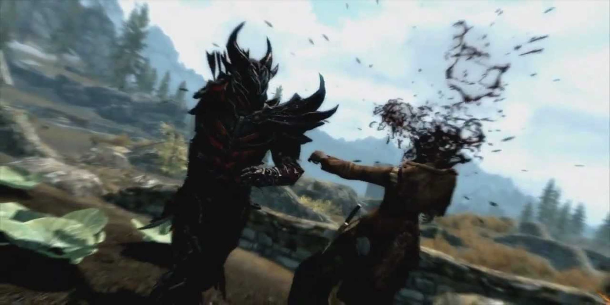 Beheading in Skyrim with Blood Spilling Out