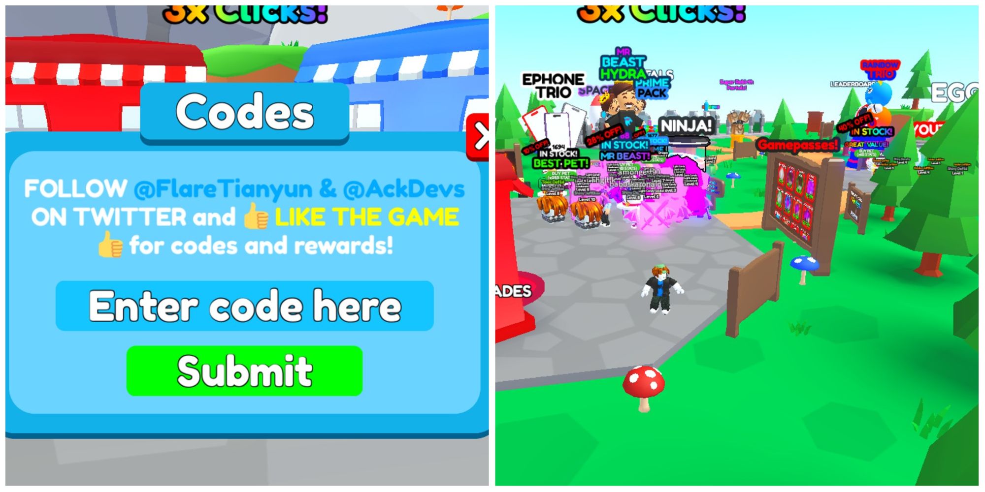 Race Clicker - Roblox Game on X: 🧸OUR PLUSHIES ARE AVAILABLE NOW! There's  a limited stock, buy and get special perks in-game & Discord for getting  one Get them here:  #RobloxDev #