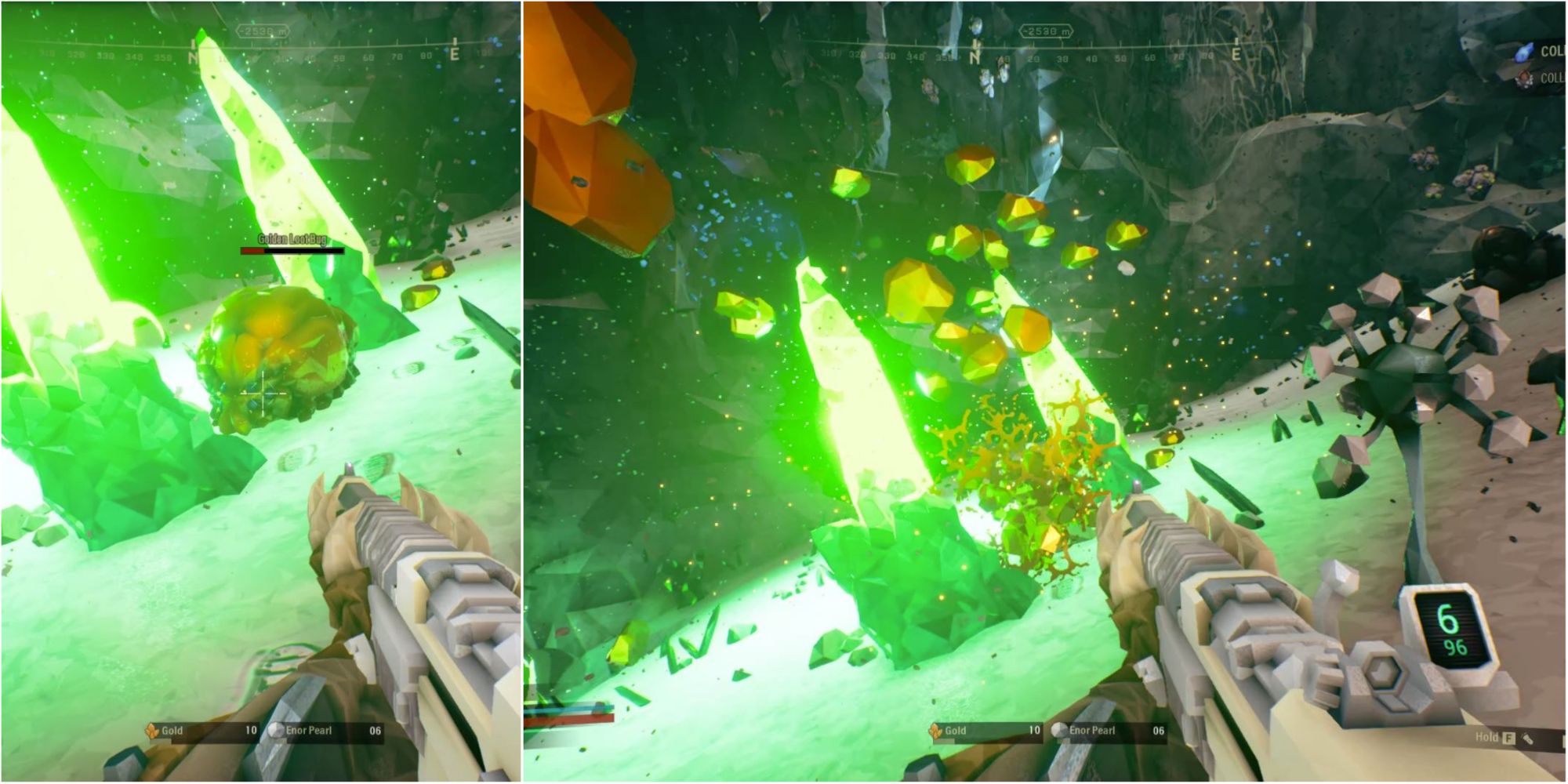 Deep Rock Galactic Golden Lootbug Exploding