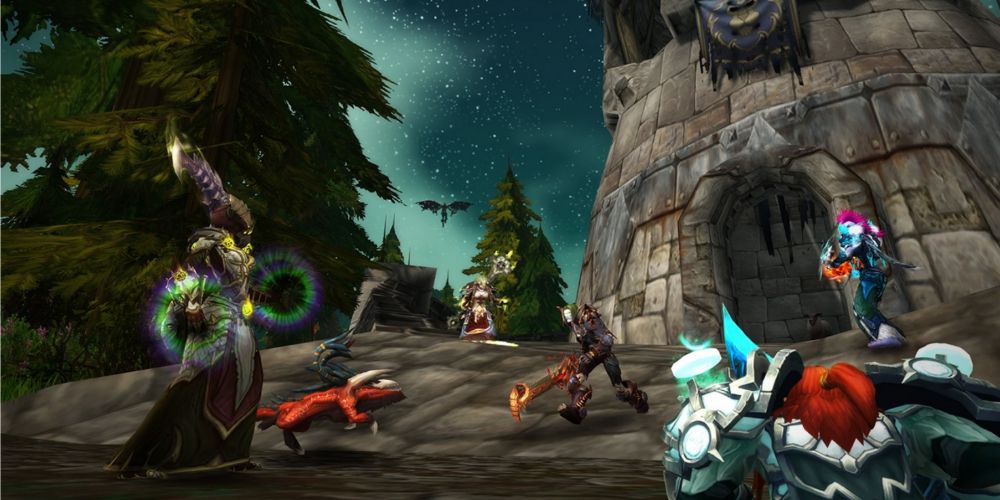 WoW: Shadowlands - Multiple Classes fighting in PVP