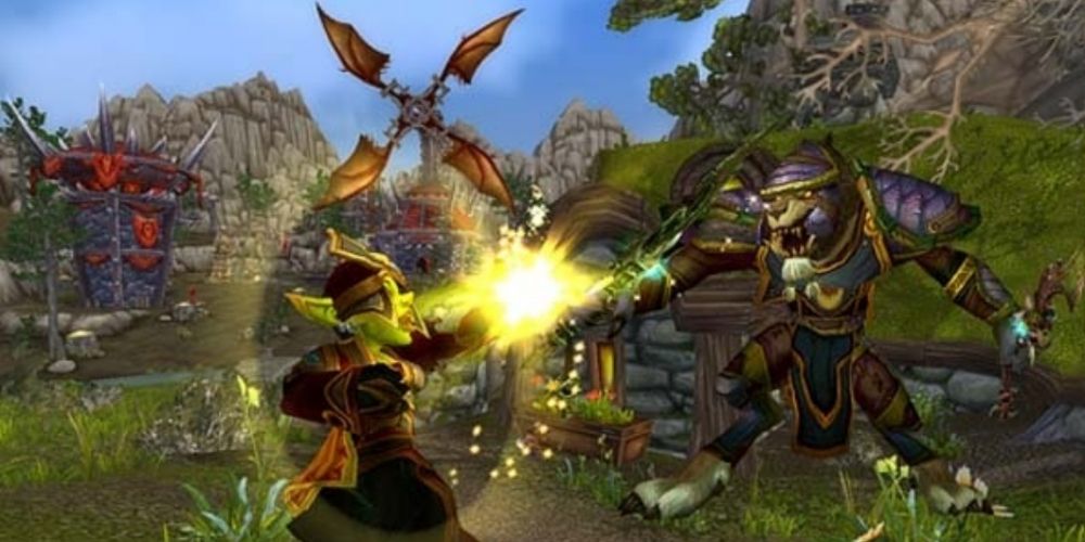 WoW: Shadowlands - Goblin and Worgen Fighting