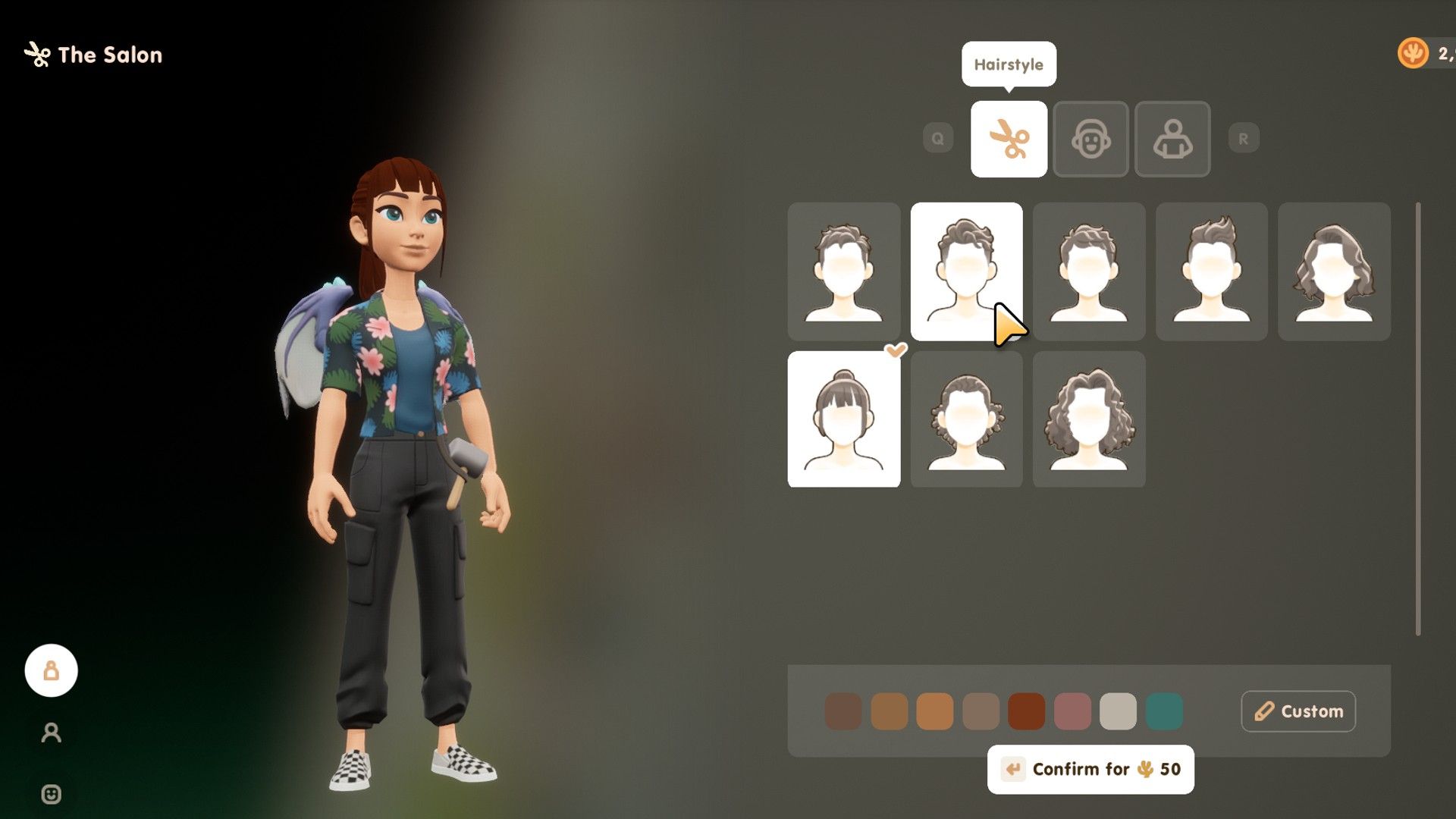 The Farmer can change their hairstyle, eye colour, and even body type at the Salon in Coral Island