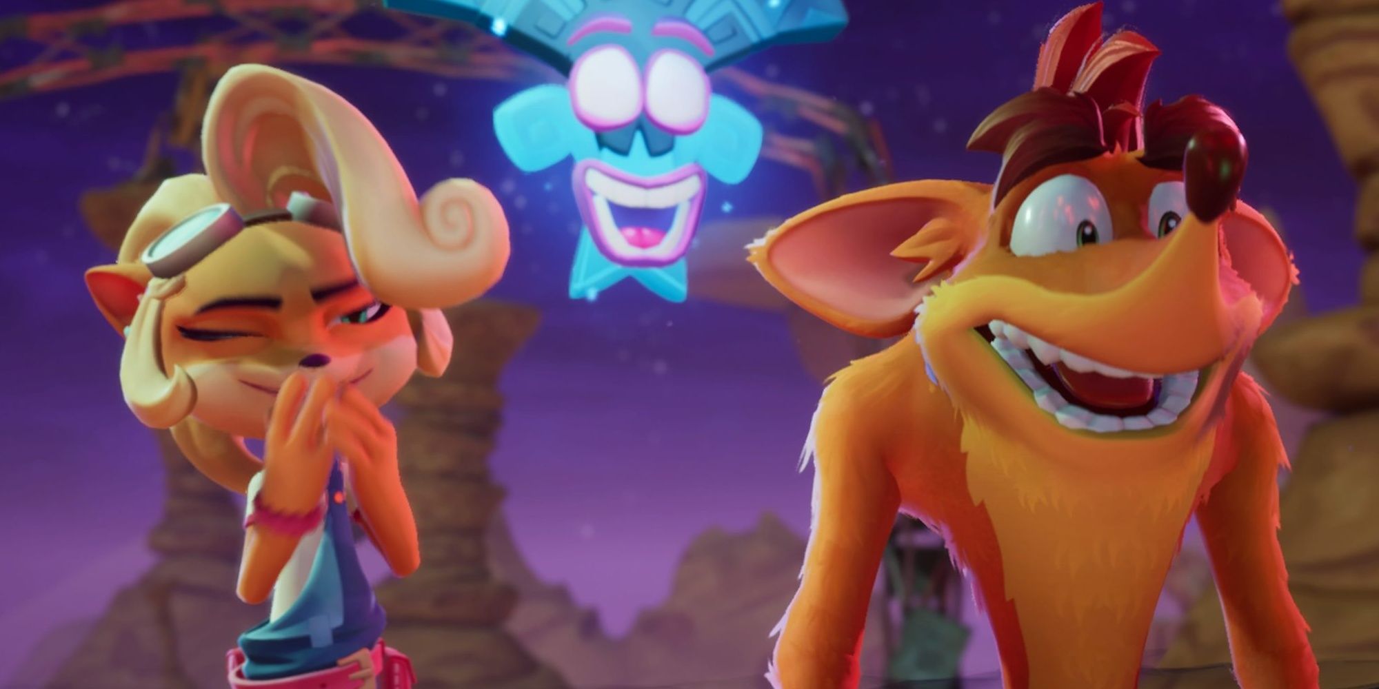 Crash, Coco and Lani-Loli, from Crash Bandicoot 4: It's About Time