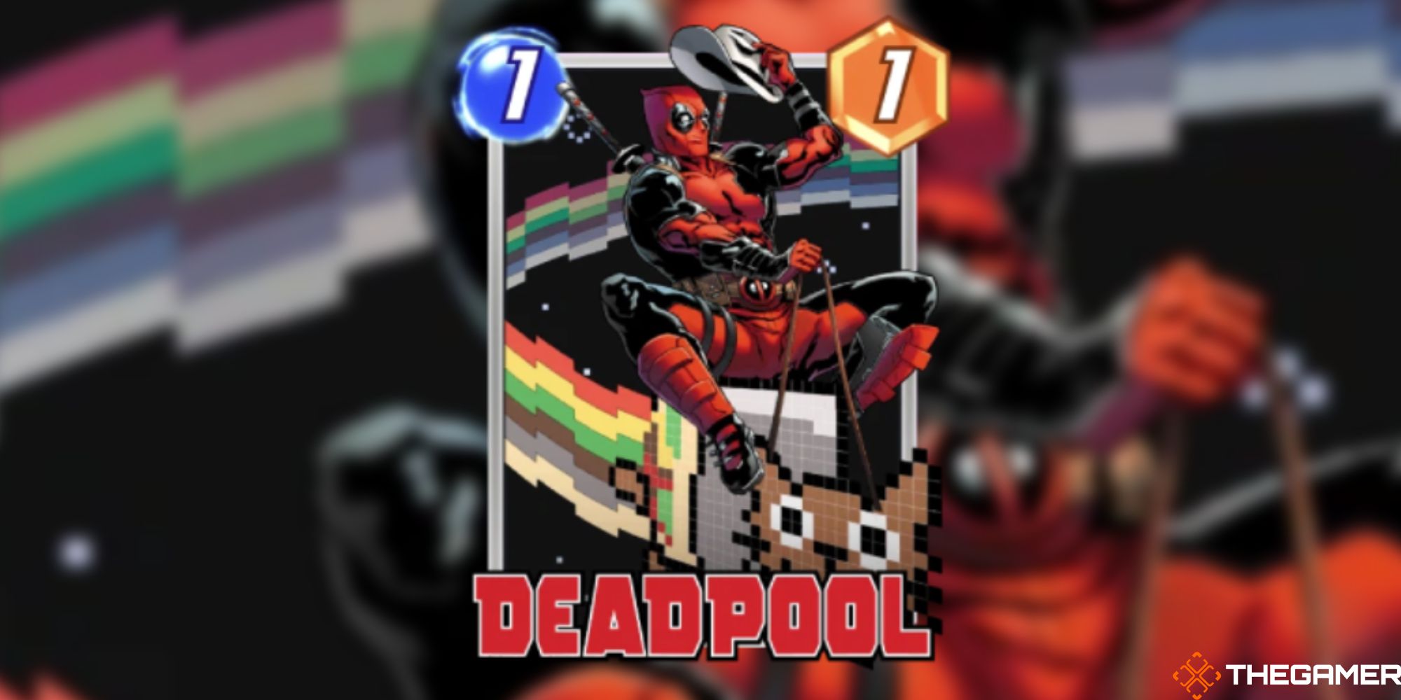 Marvel Snap - Deadpool Variant on a blurred background
