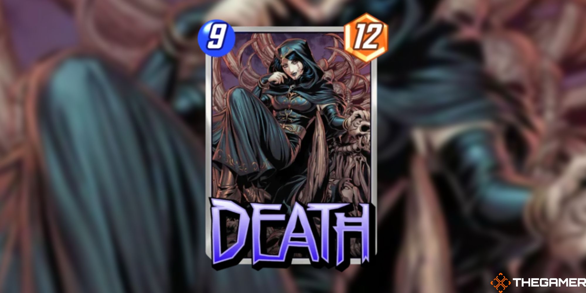 Marvel Snap - Death on a blurred background