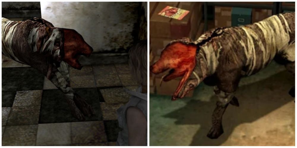 Split image screenshots of the Double Heads in Silent Hill 3.