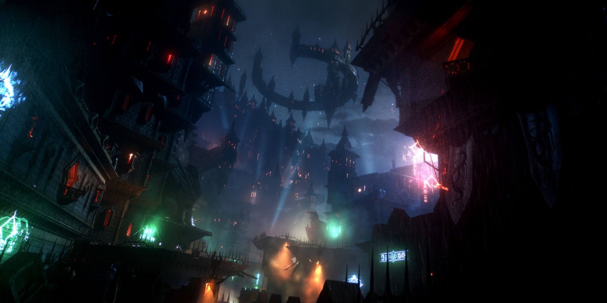 Concept art of a city in Dragon Age: Dreadwolf