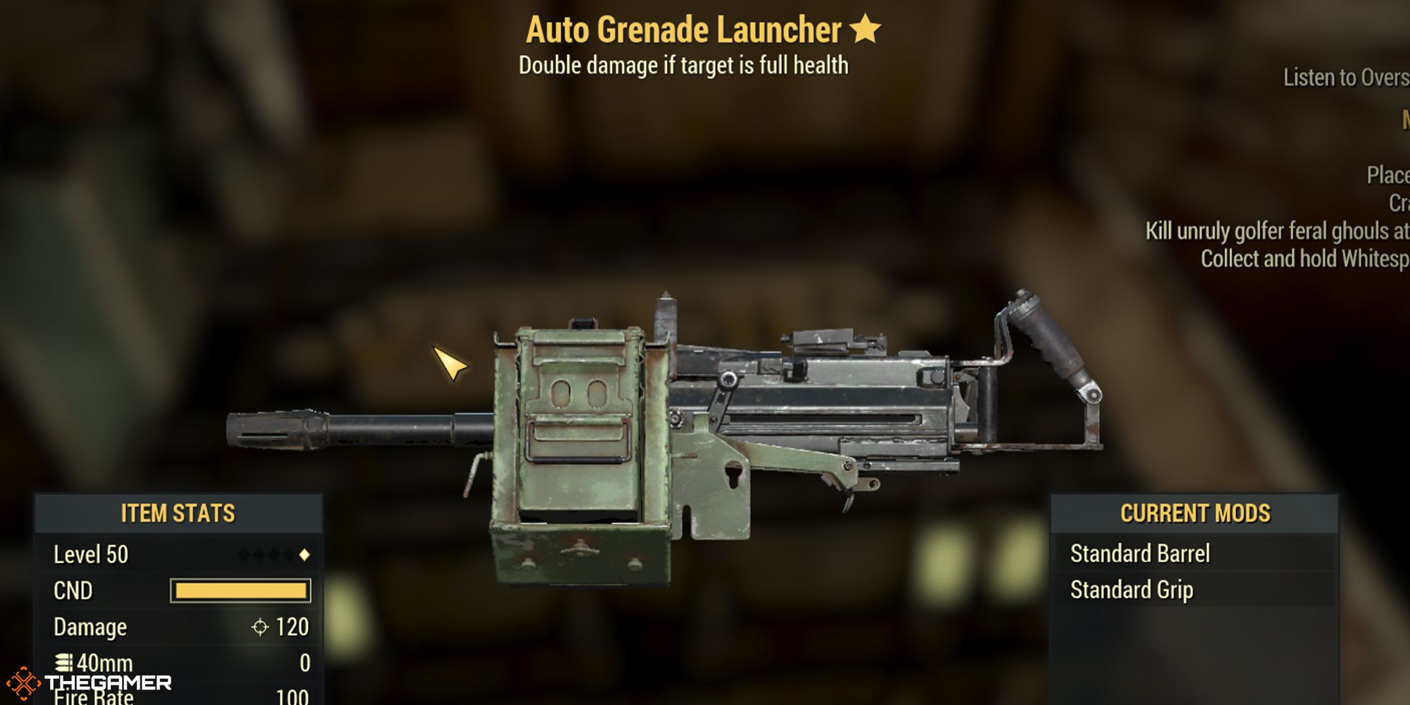 Fallout 76 - Auto Grenade Launcher