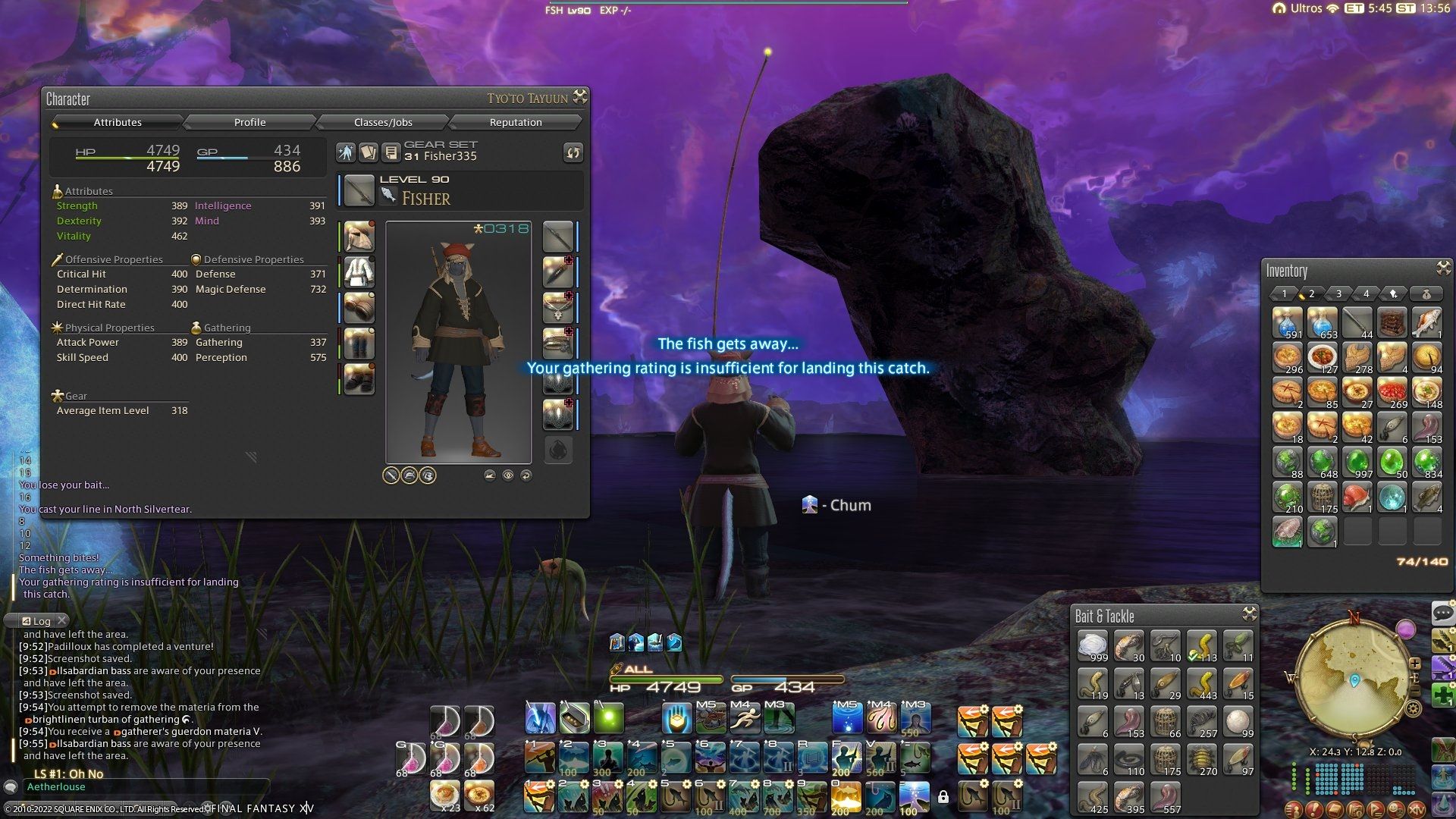 Final Fantasy 14 - Tyo'to Tayuun fishing