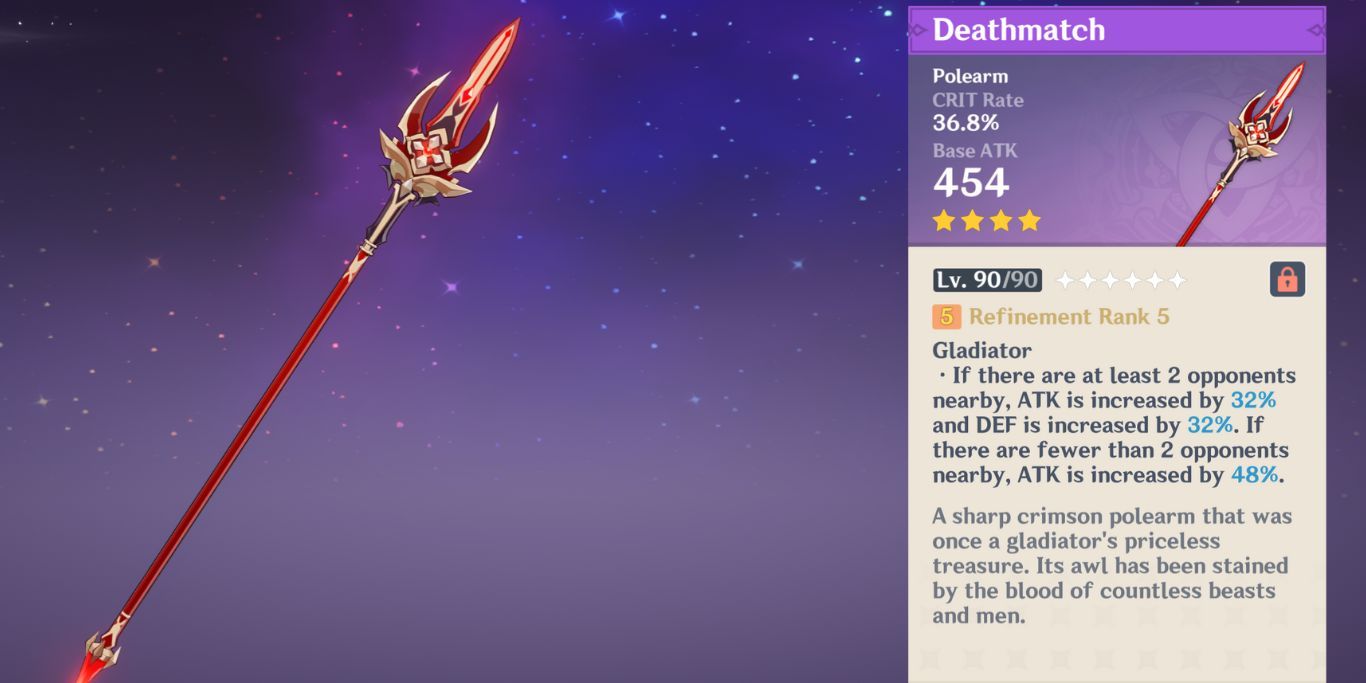 Genshin Impact Deathmatch Weapon with Passive