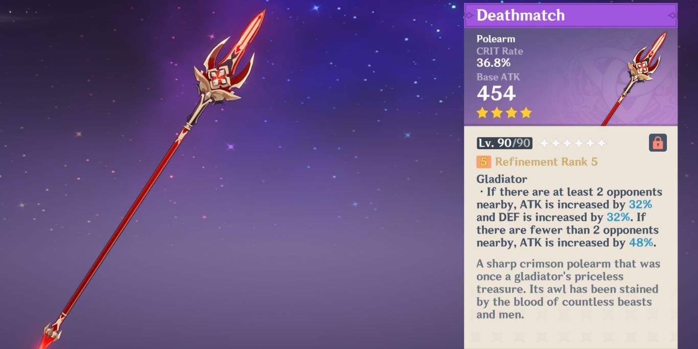 Genshin Impact Deathmatch Weapon With Passive