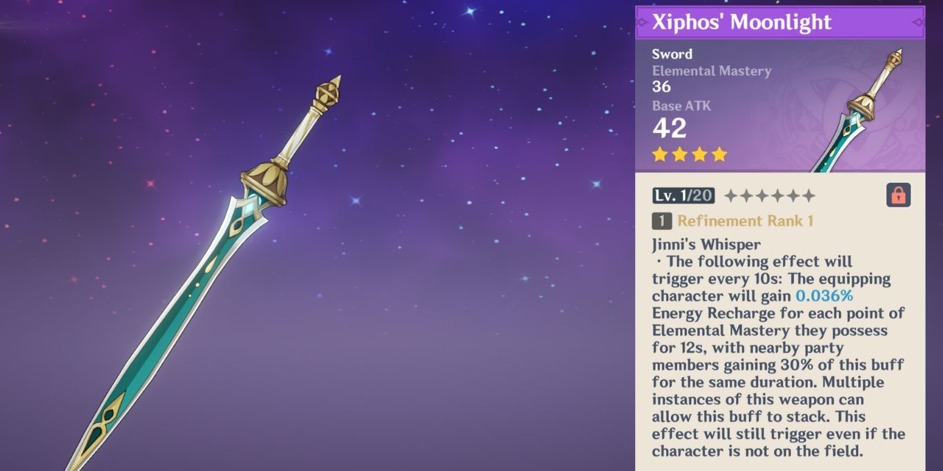 Genshin Impact Xiphos' Moonlight With Description