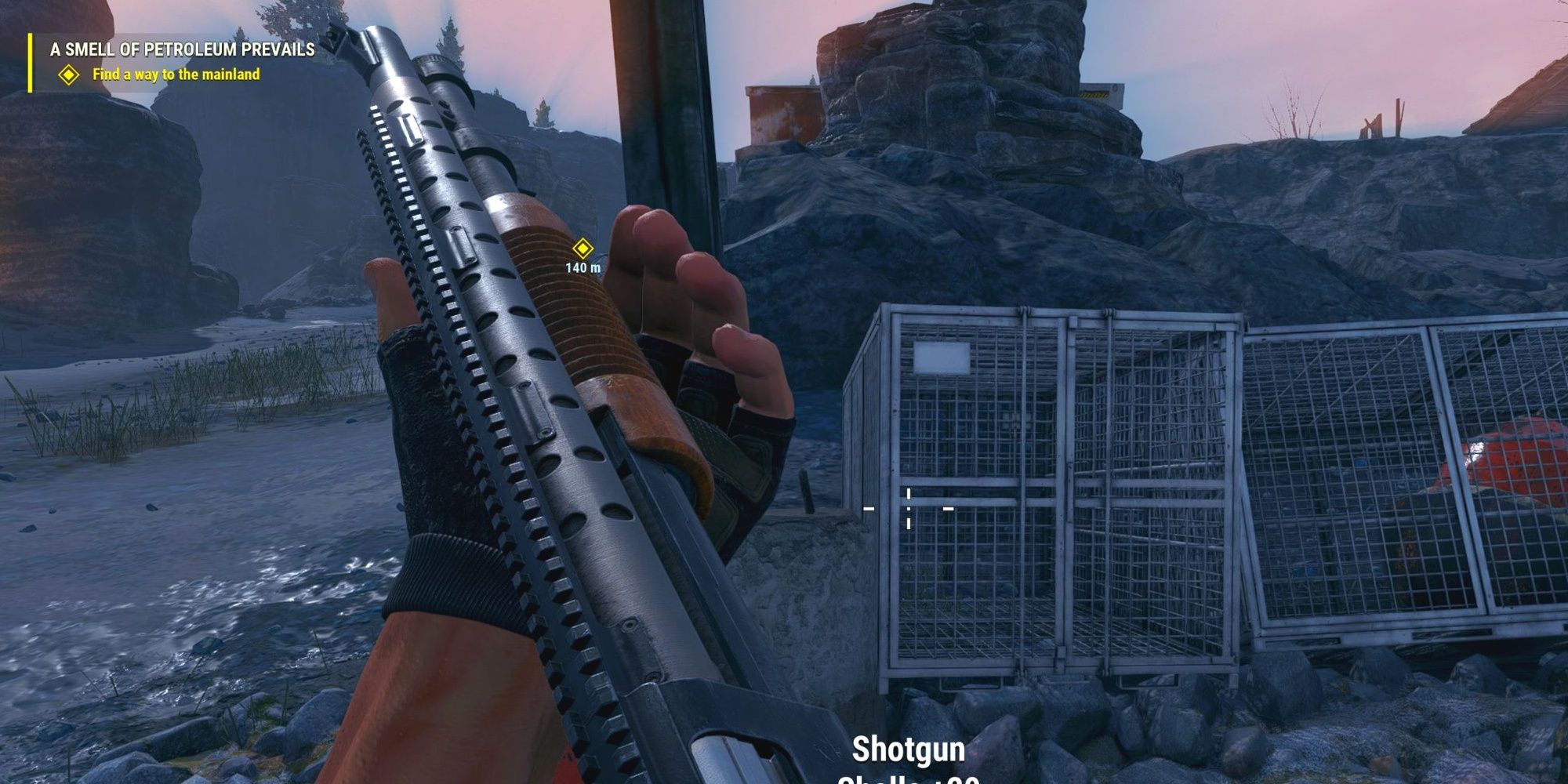 Getting the Shotgun early on in Serious Sam: Siberian Mayhem.