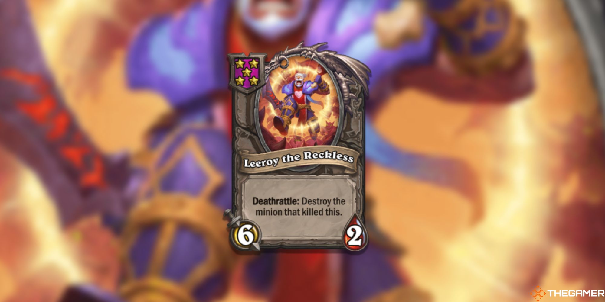 Hearthstone Battlegrounds Leeroy the Reckless card