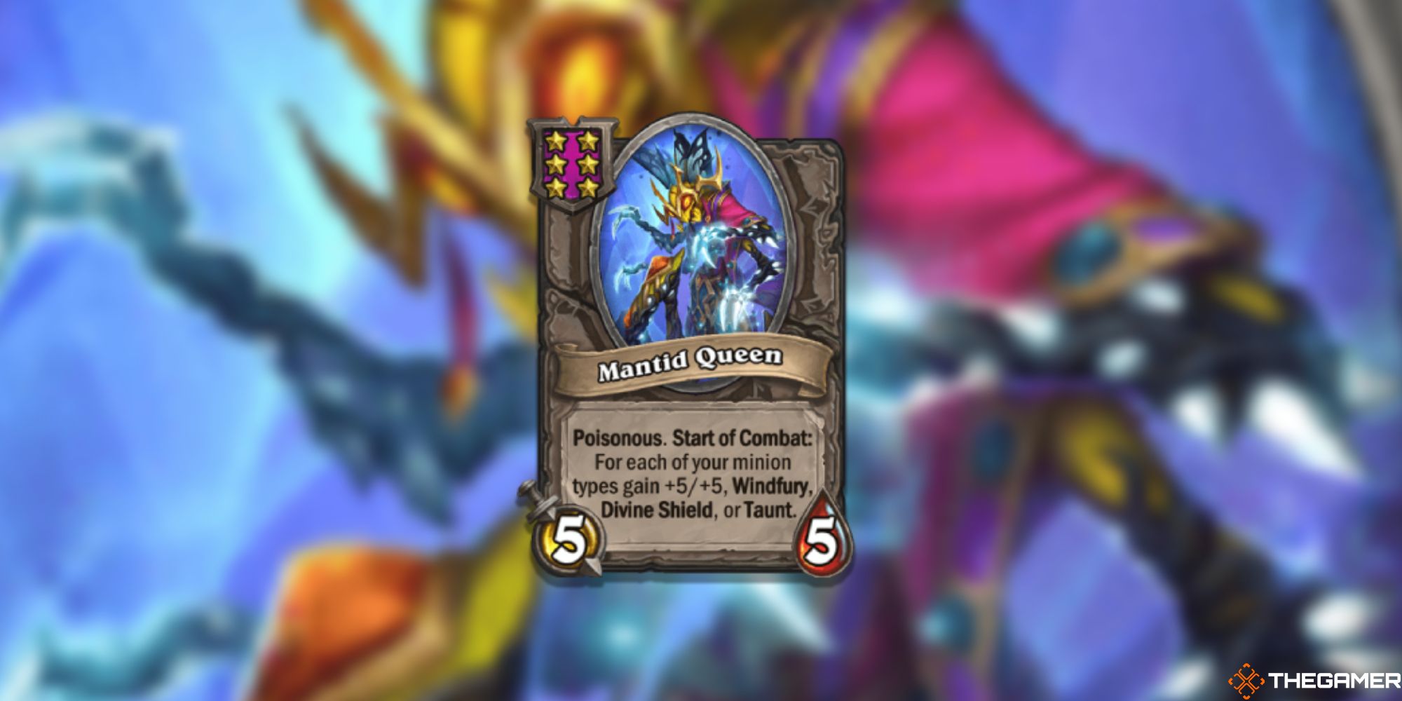 Hearthstone Battlegrounds Mantid Queen card