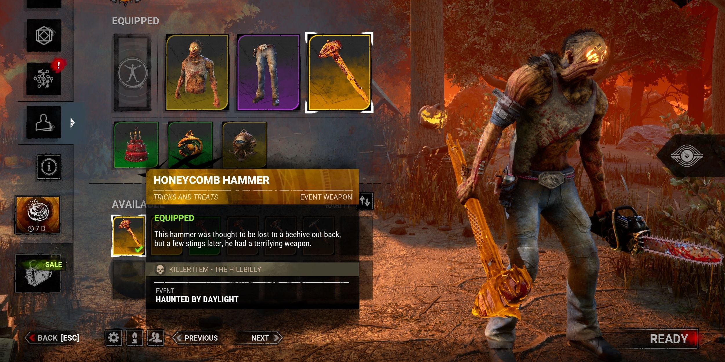 The Hillbilly equipped with the Honeycomb Hammer weapon cosmetic