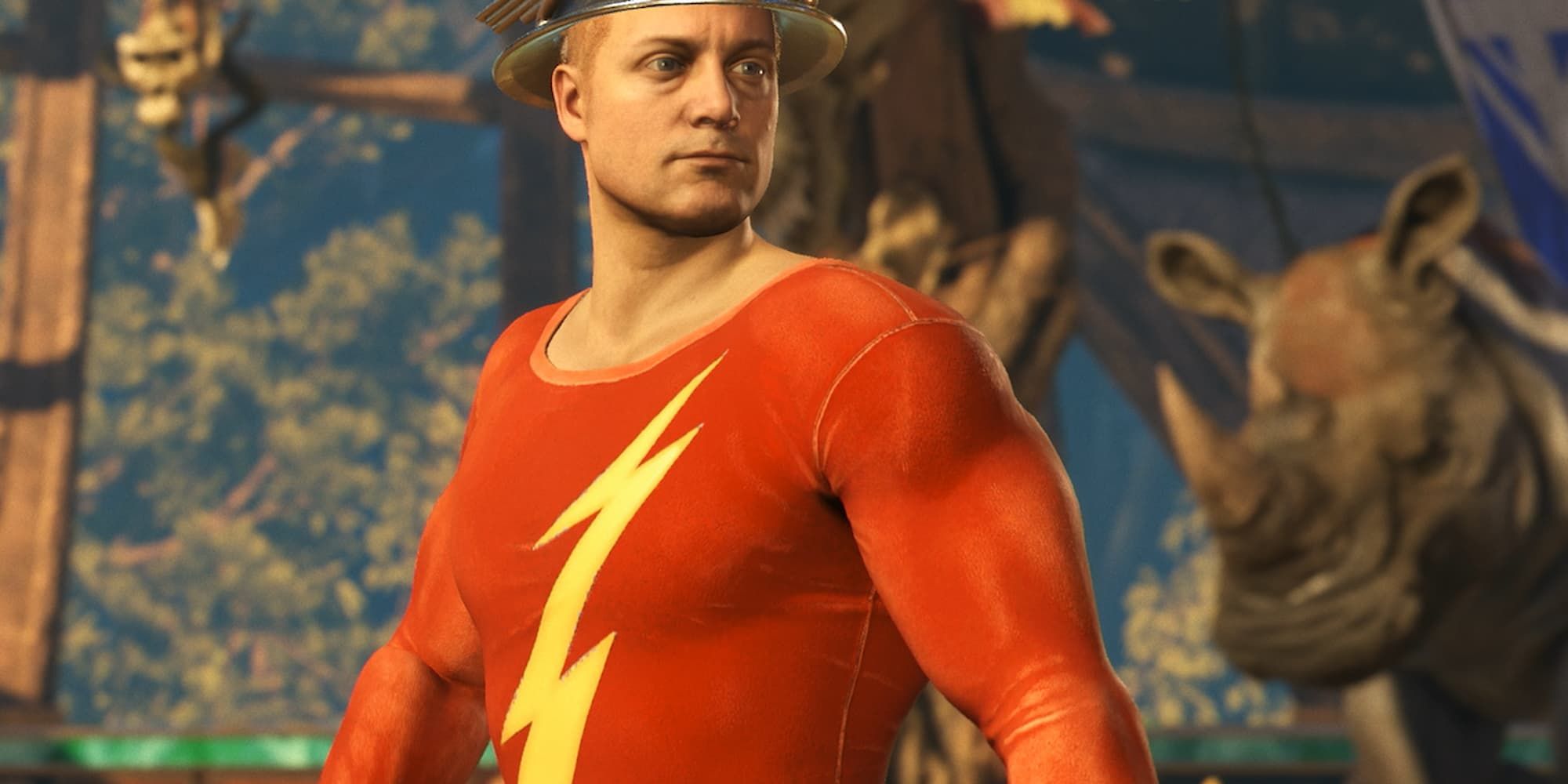 Jay Garrick appears as The Flash and looks ready to speed into battle.