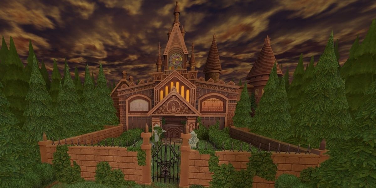A wide view of the Old Mansion from Kingdom Hearts 2