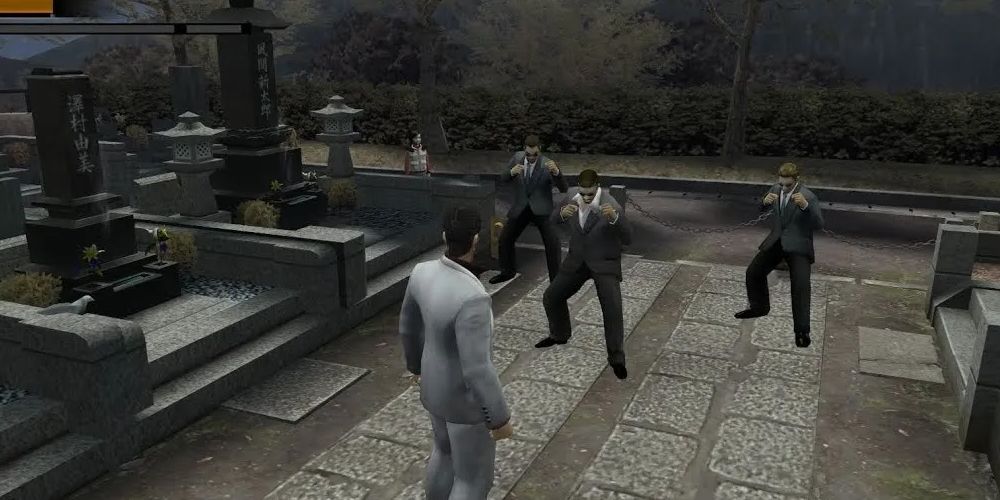 Kiryu fighting in Yakuza 2