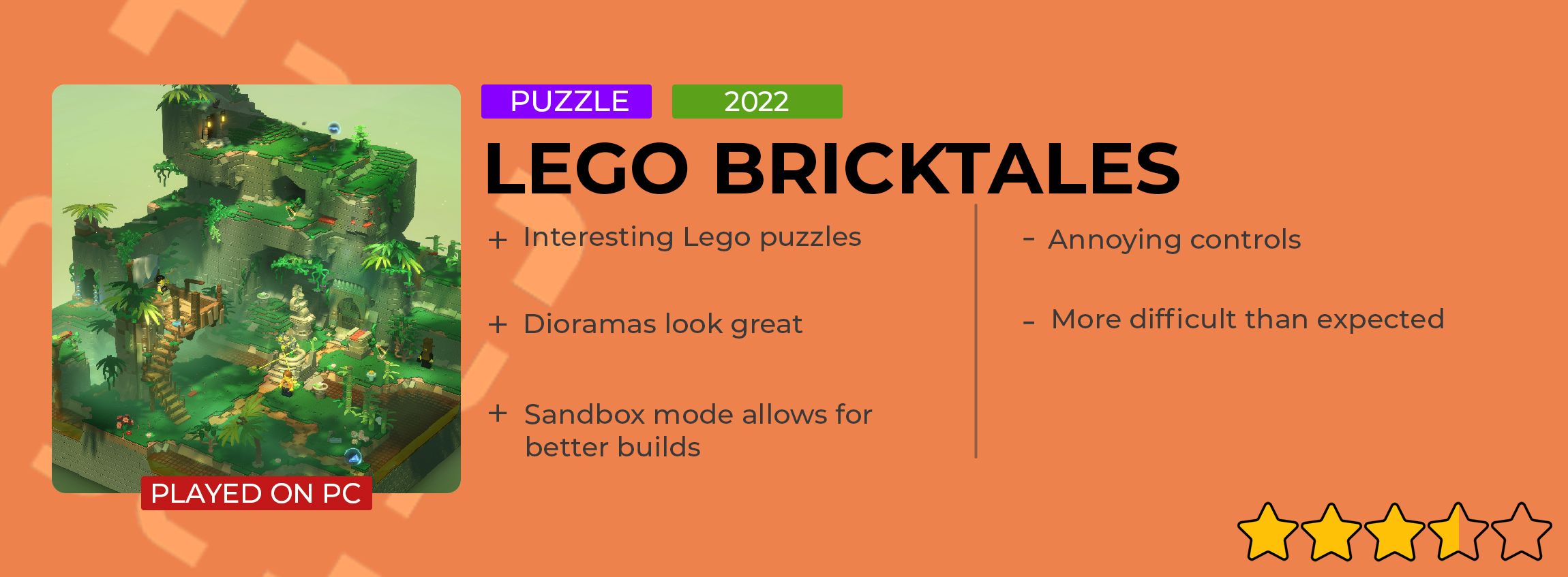 Lego Bricktales Review card