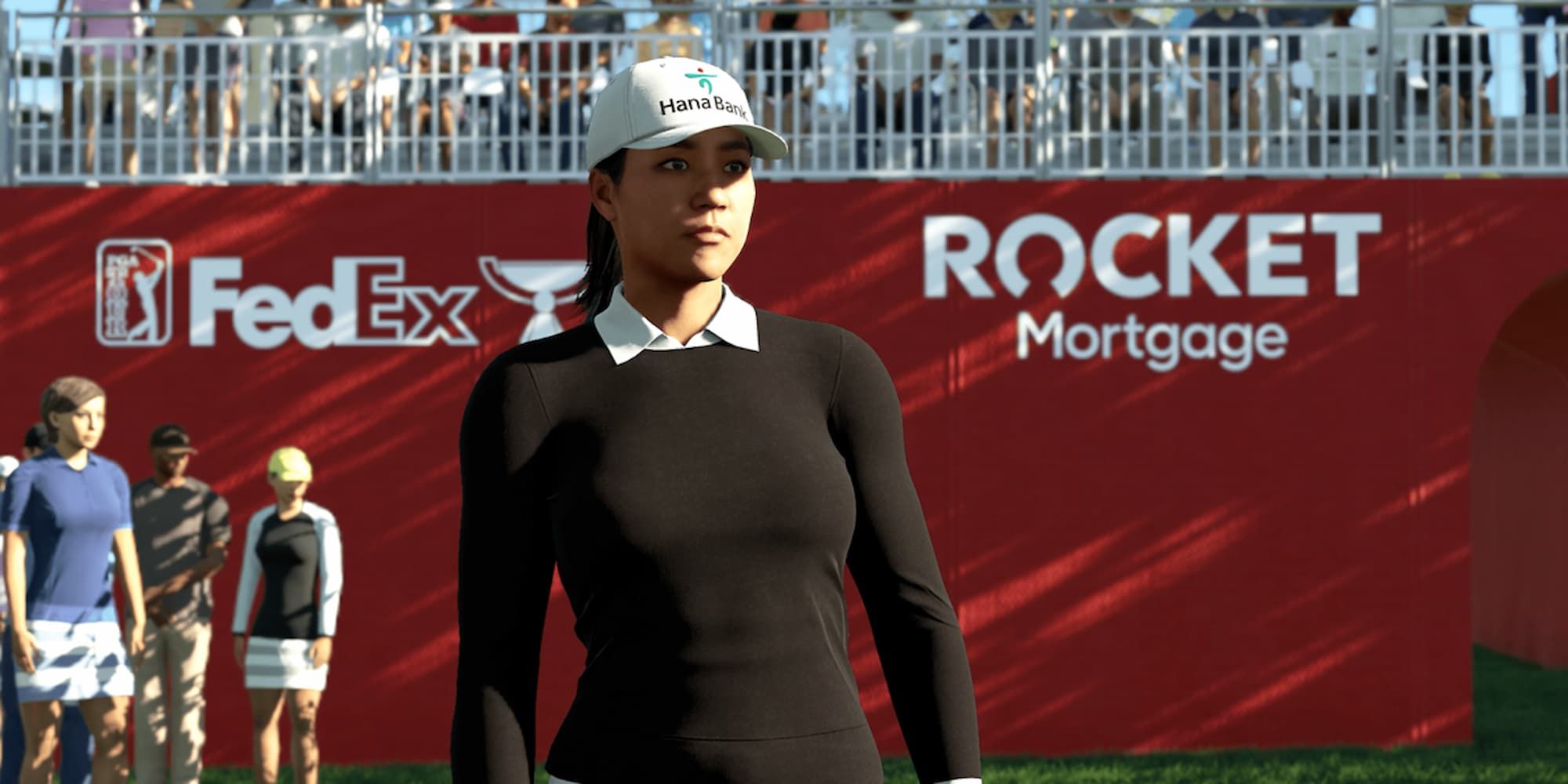Lydia Ko stands in front of the crowd, watching her opponent take their swing.