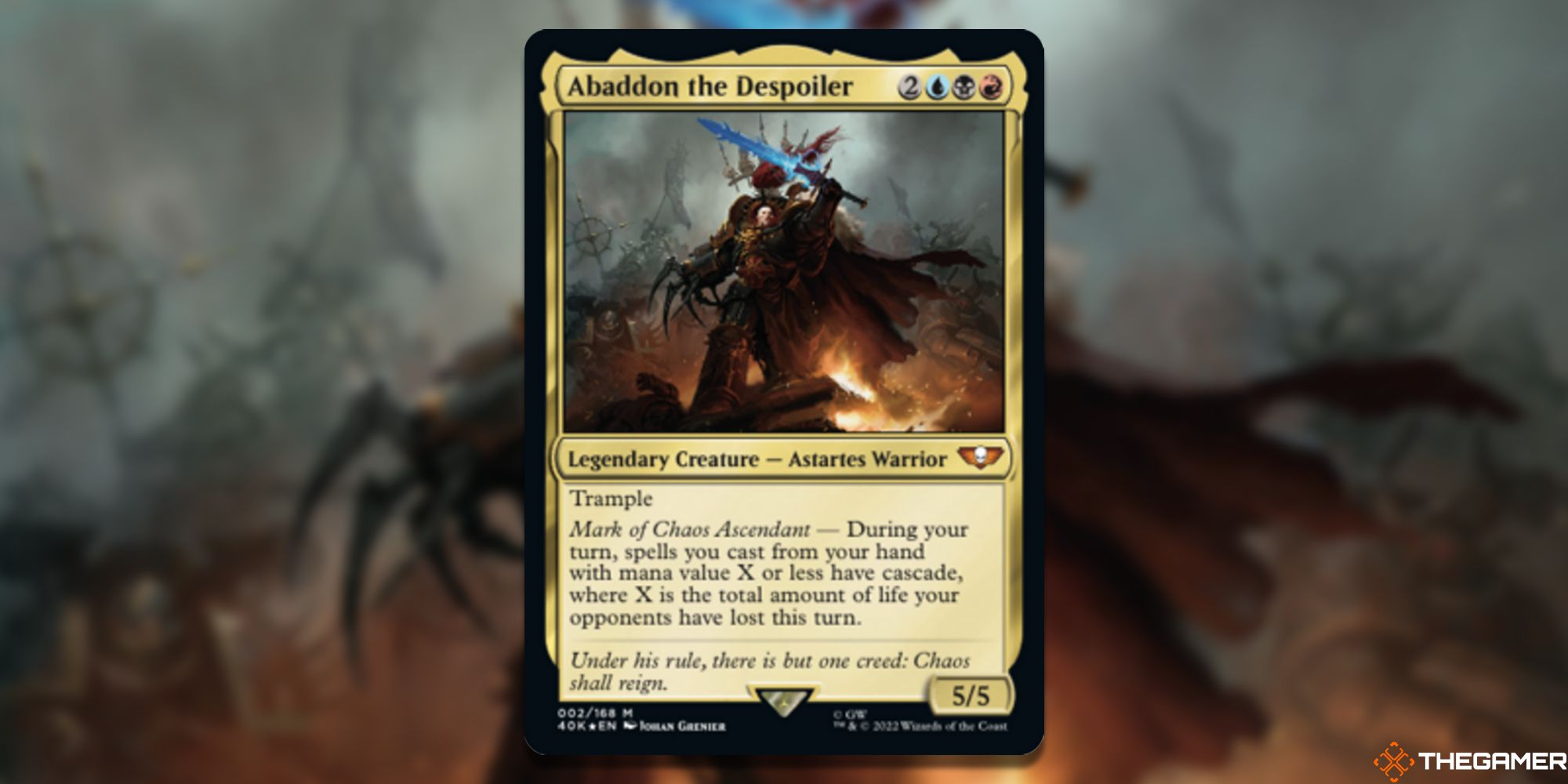 Magic The Gathering The Most Valuable Cards From The Warhammer 40,000 Commander Decks Abaddon the Despoiler