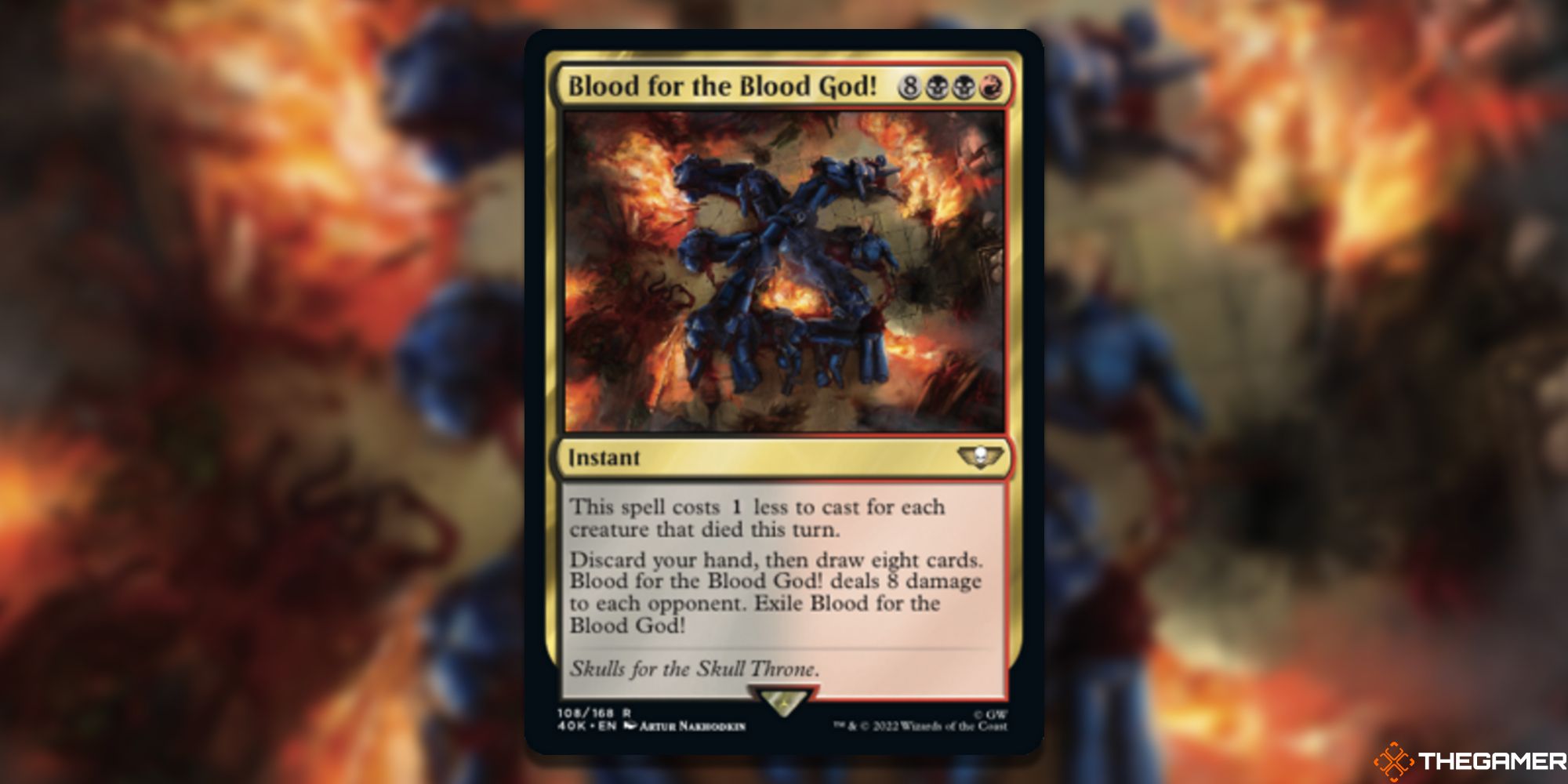 Magic The Gathering The Most Valuable Cards From The Warhammer 40,000 Commander Decks Blood for the Blood God
