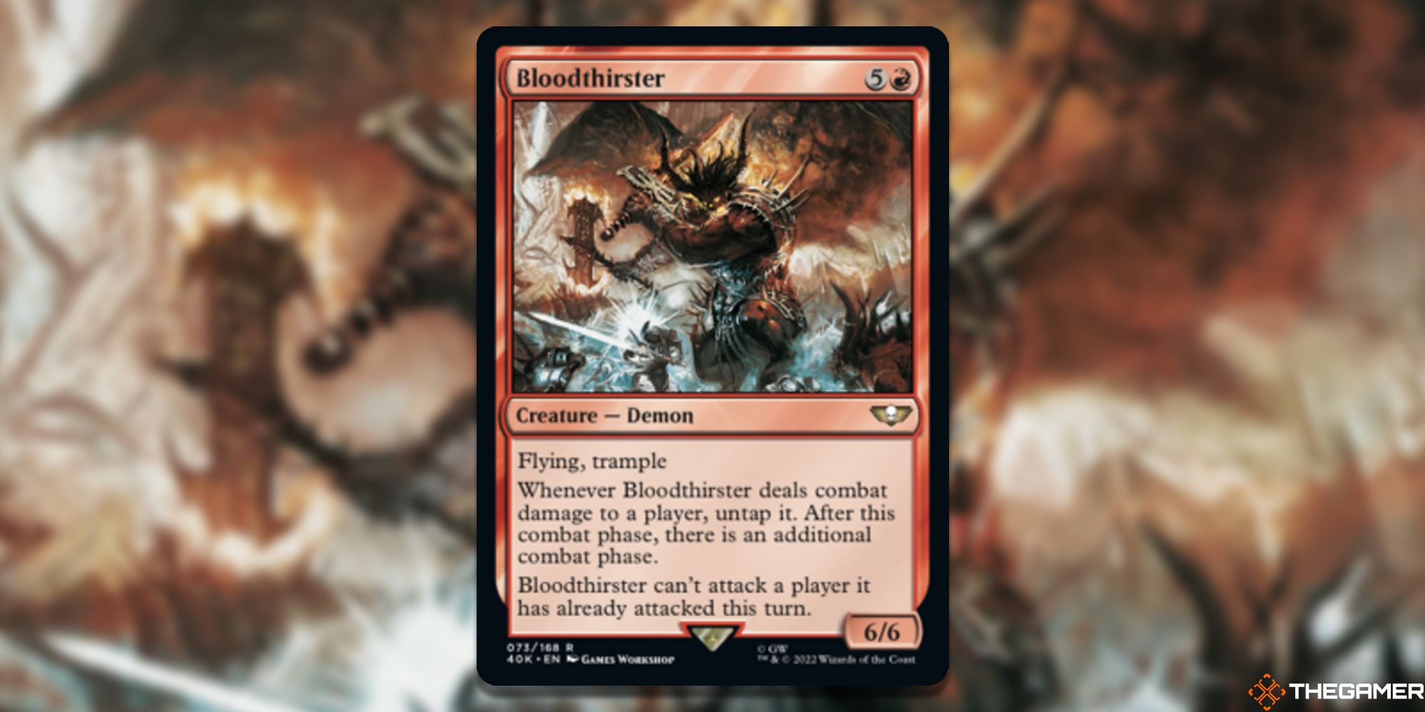 Magic The Gathering The Most Valuable Cards From The Warhammer 40,000 Commander Decks Bloodthirster