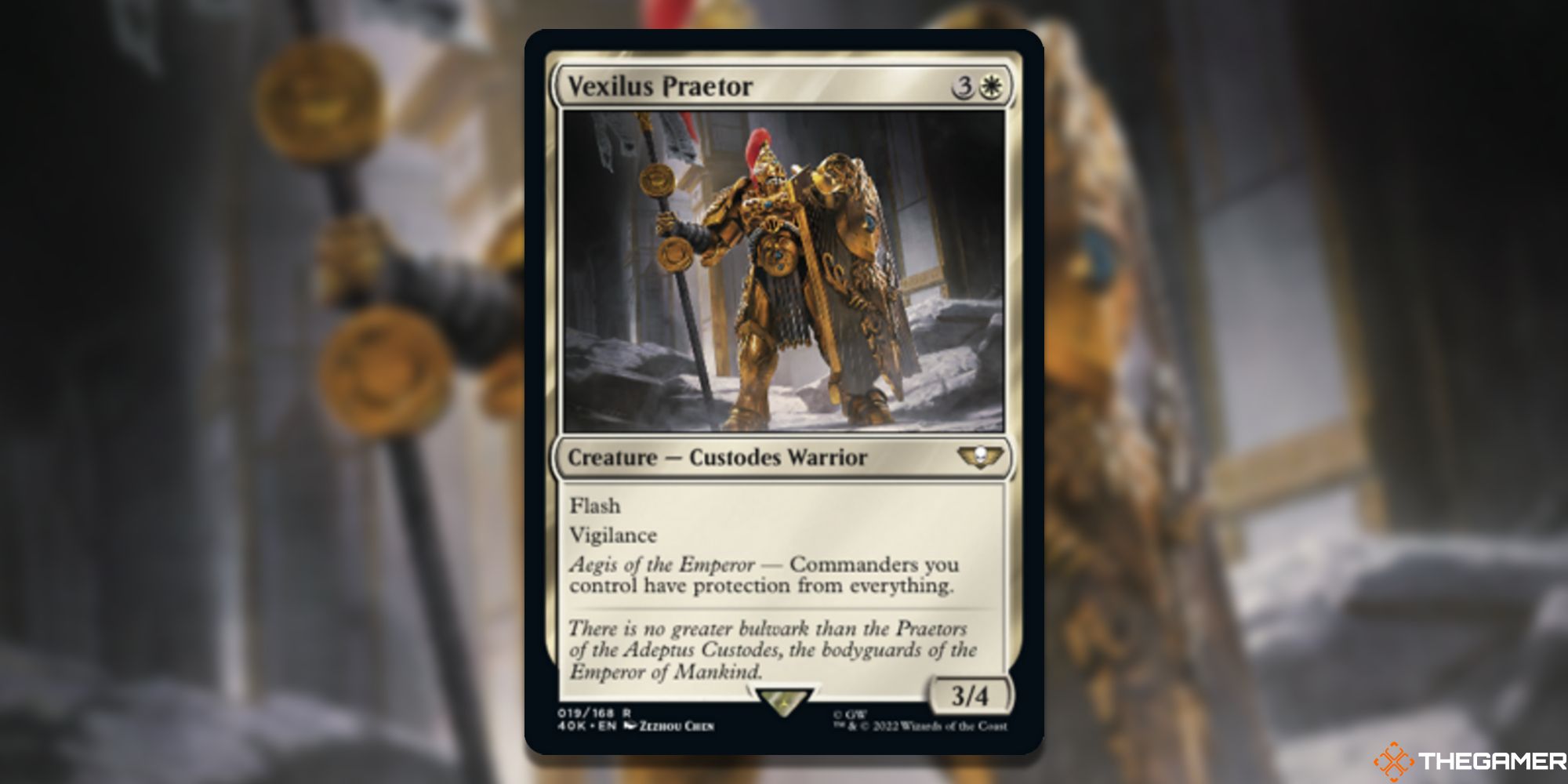 Magic The Gathering The Most Valuable Cards From The Warhammer 40,000 Commander Decks Vexilus Praetor