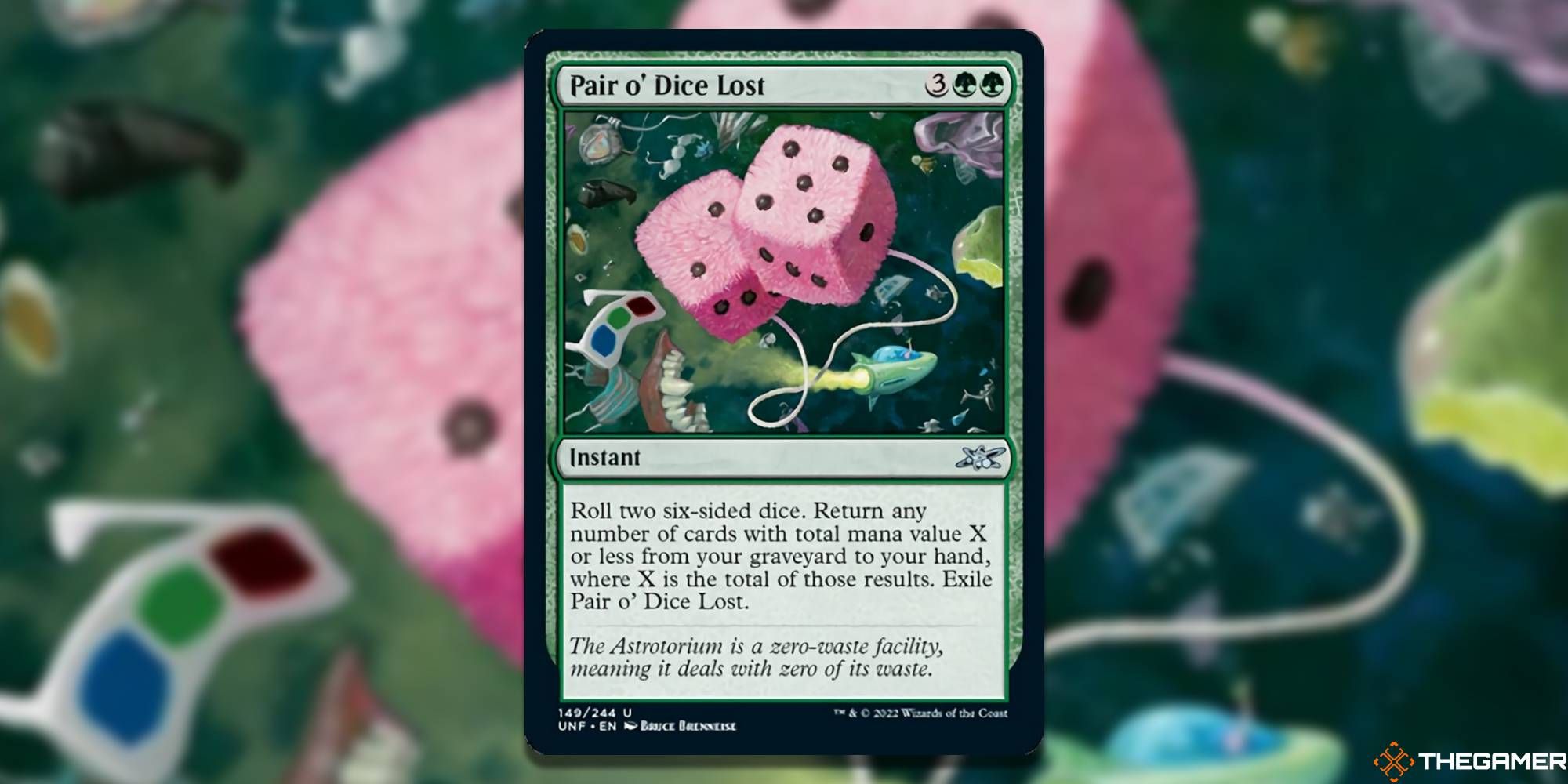 Image of the Pair O Dice Lost card in Magic: The Gathering, with art by Bruce Brenneise