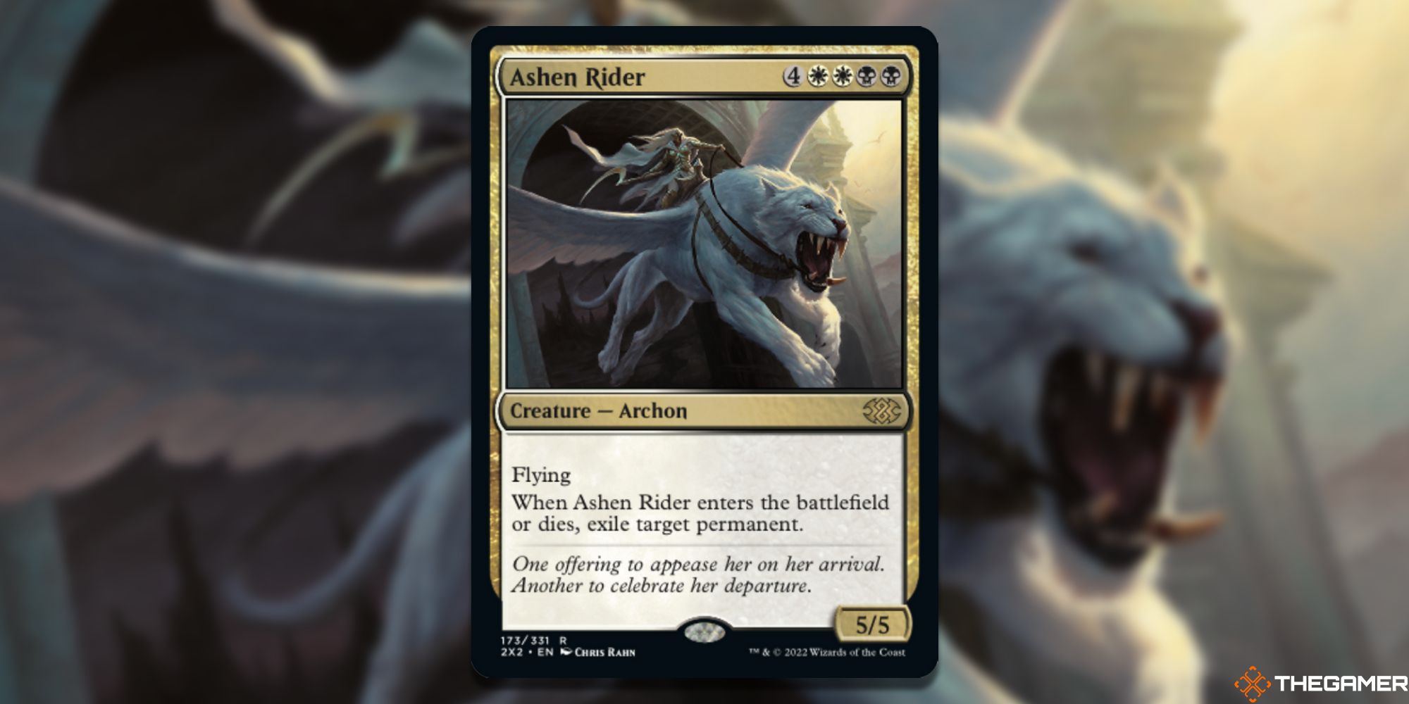 Image of the Ashen Rider card in Magic: The Gathering, with art by Chris Rahn