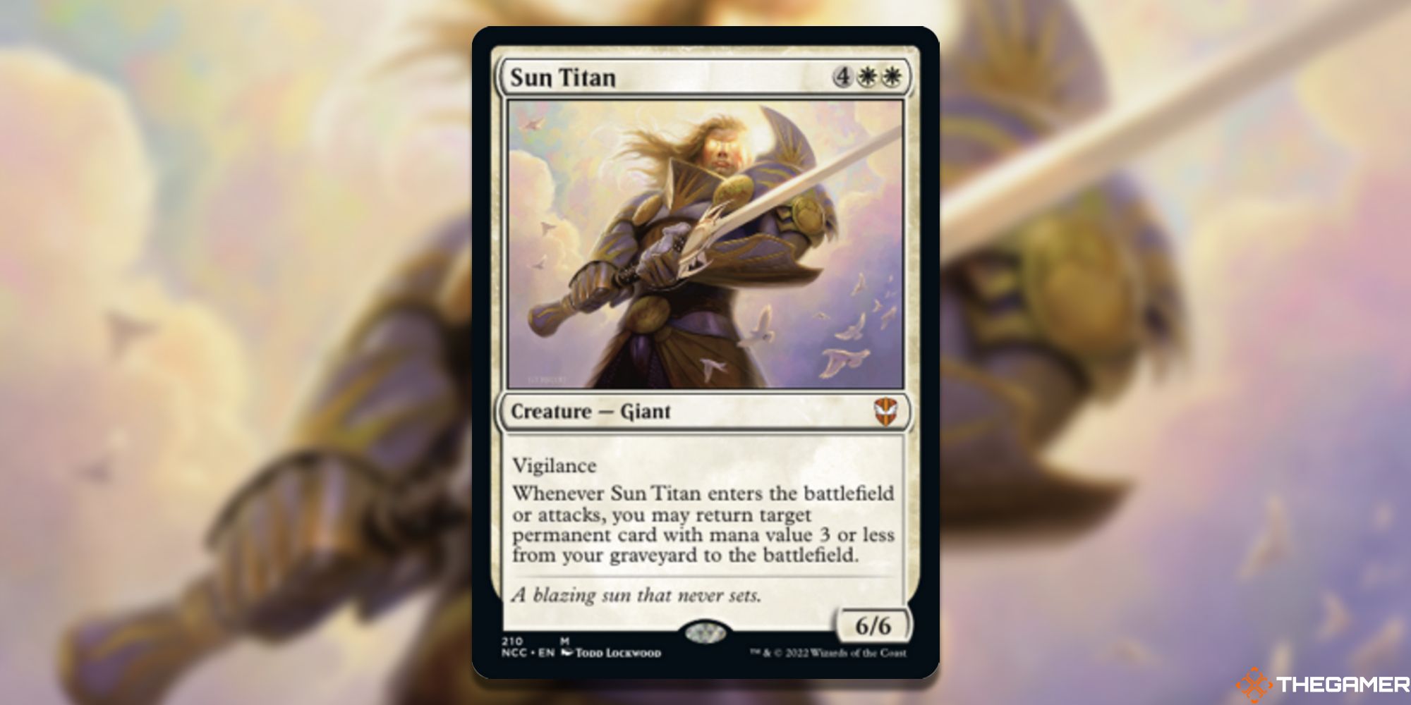 Image of the Sun Titan card in Magic: The Gathering, with art by Todd Lockwood