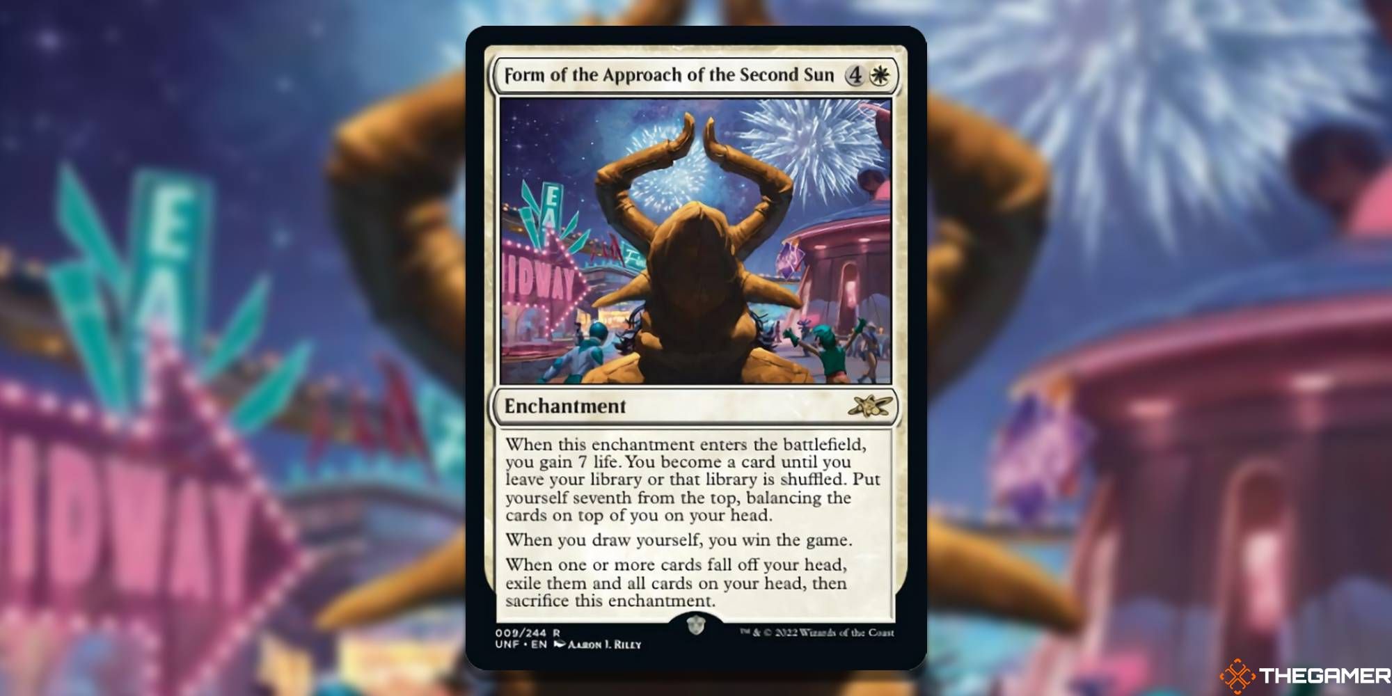Magic the Gathering Top Acorn Cards From Unfinity Form of the Approach of the Second Sun
