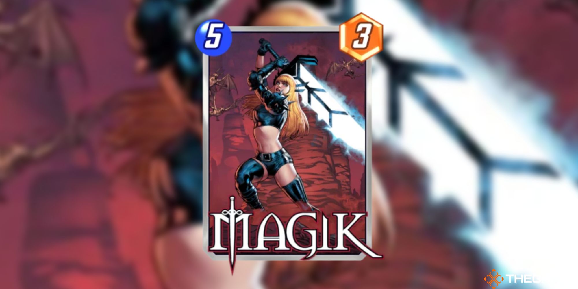 Marvel Snap - Magik on a blurred background