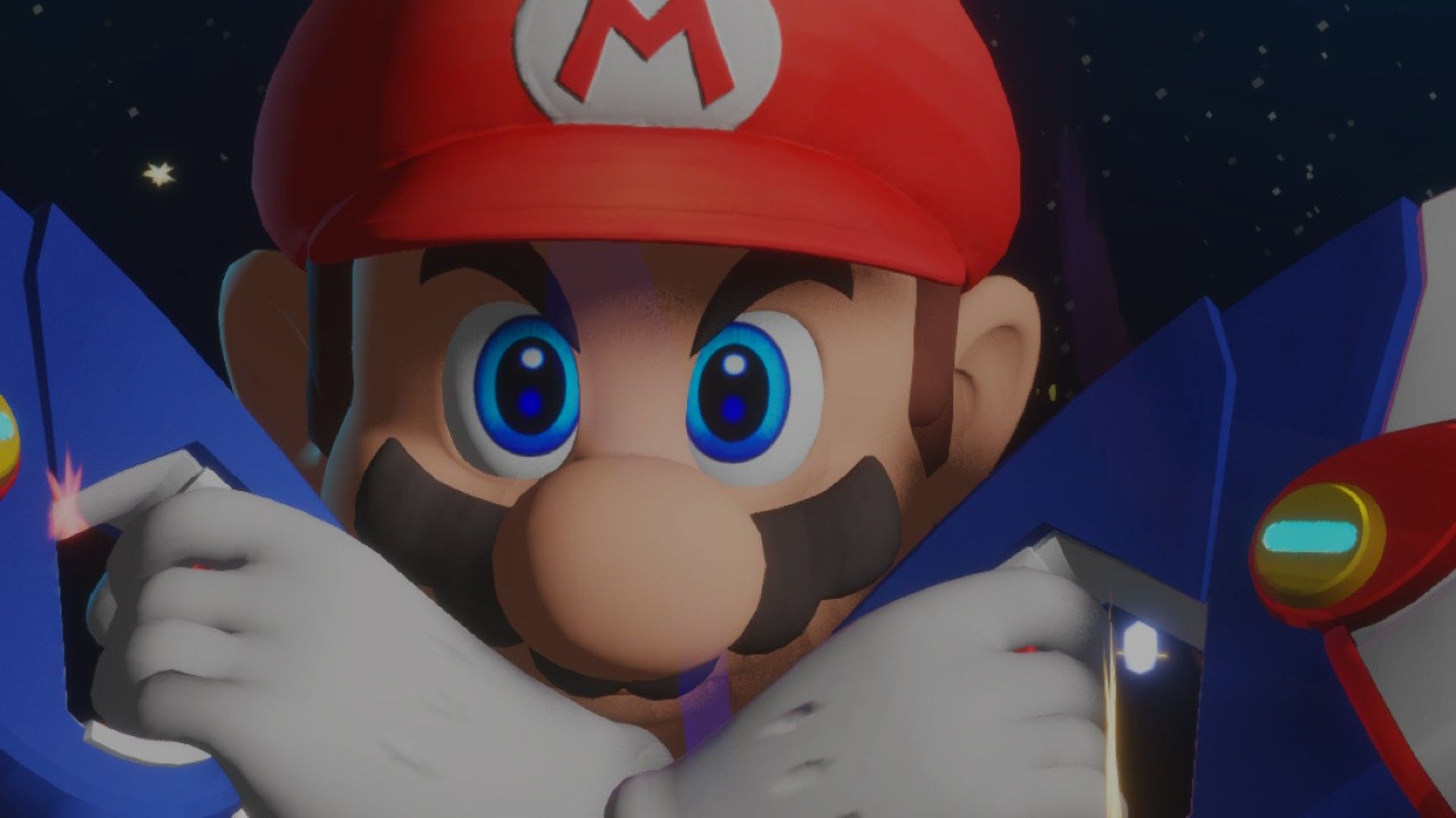 Mario holds his dualslingers in Mario + Rabbids Sparks Of Hope