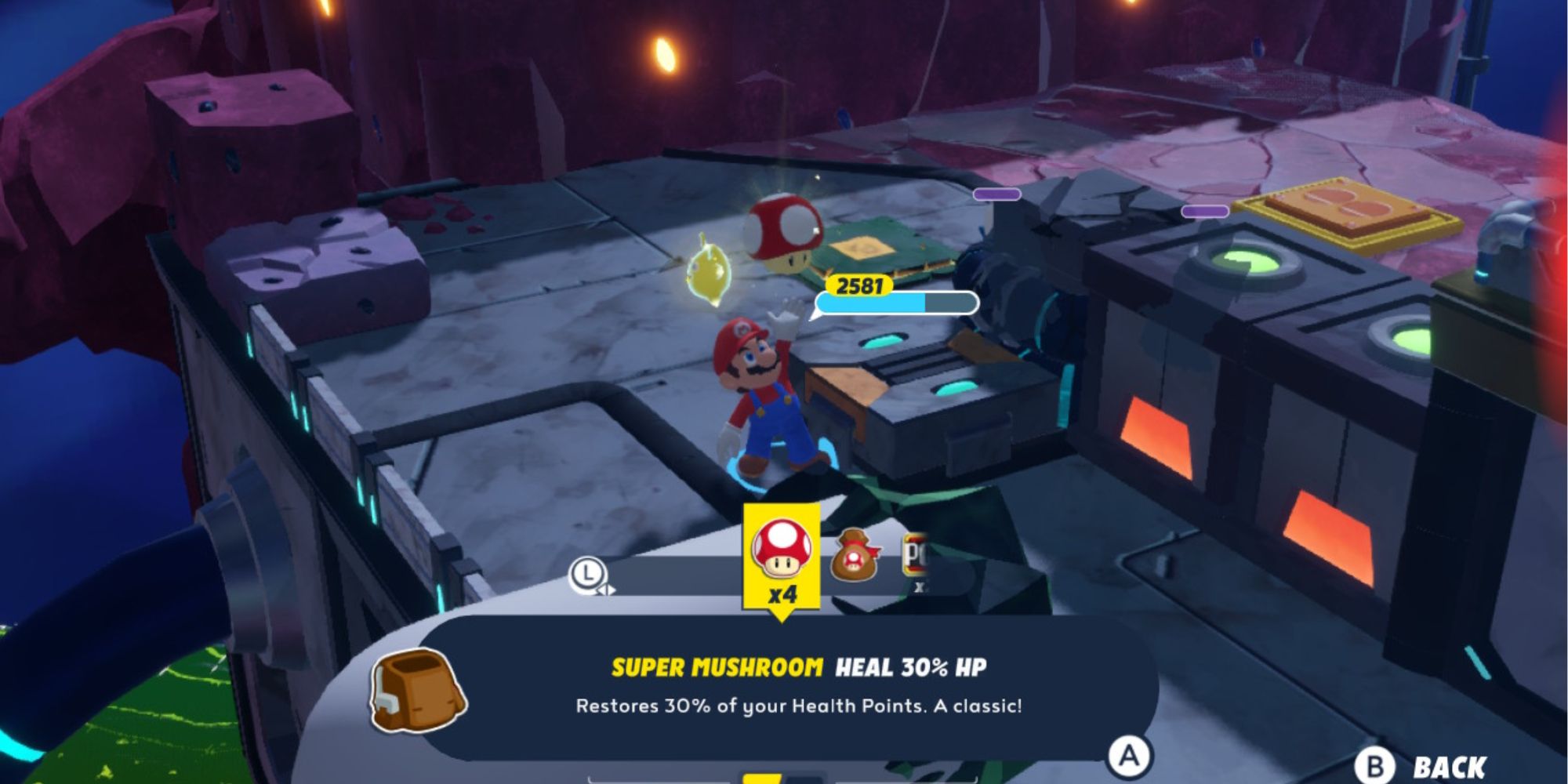 Mario Rabbids Sparks Of Hope Mario Holding Up Super Mushroom